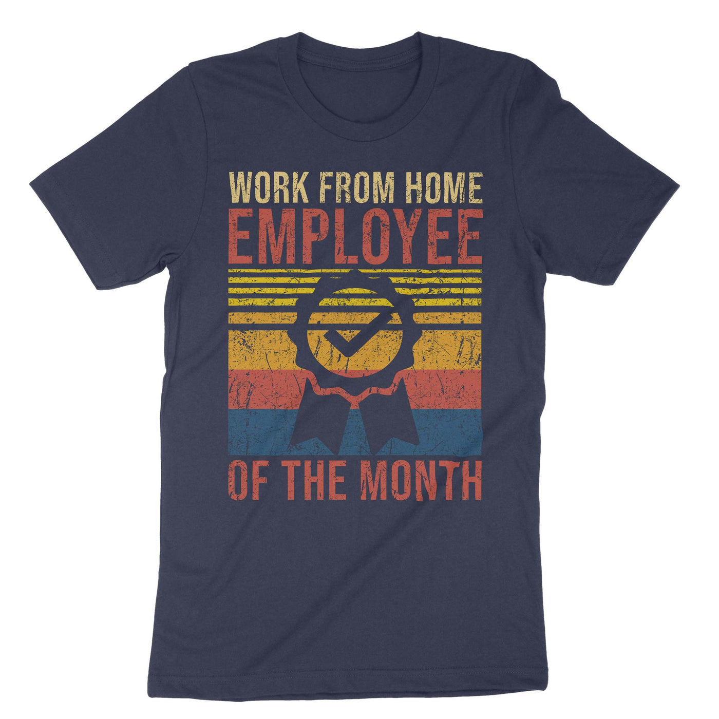 Navy Work From Home Employee Of The Month T-Shirt#color_navy