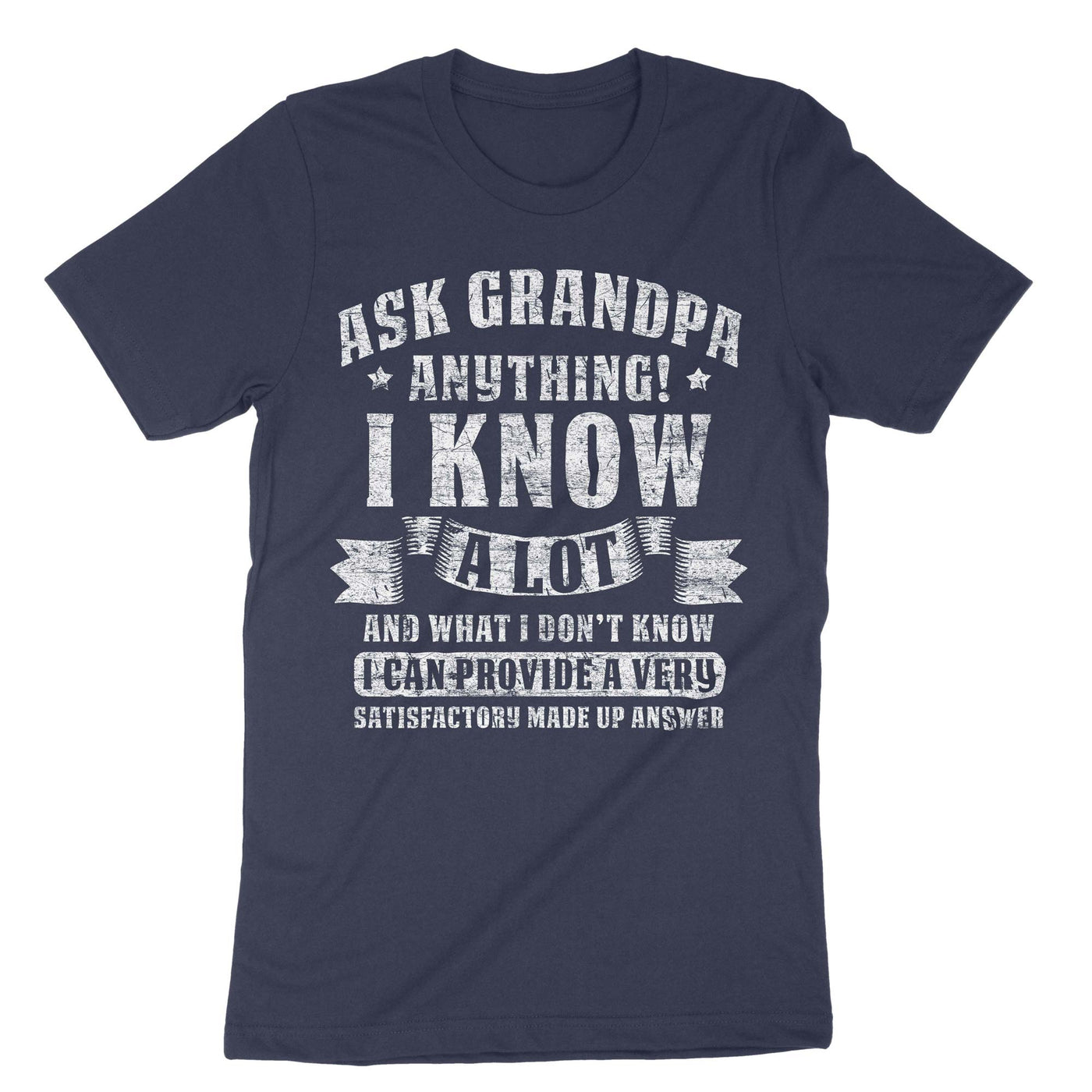 Navy Ask Grandpa Anything T-Shirt#color_navy