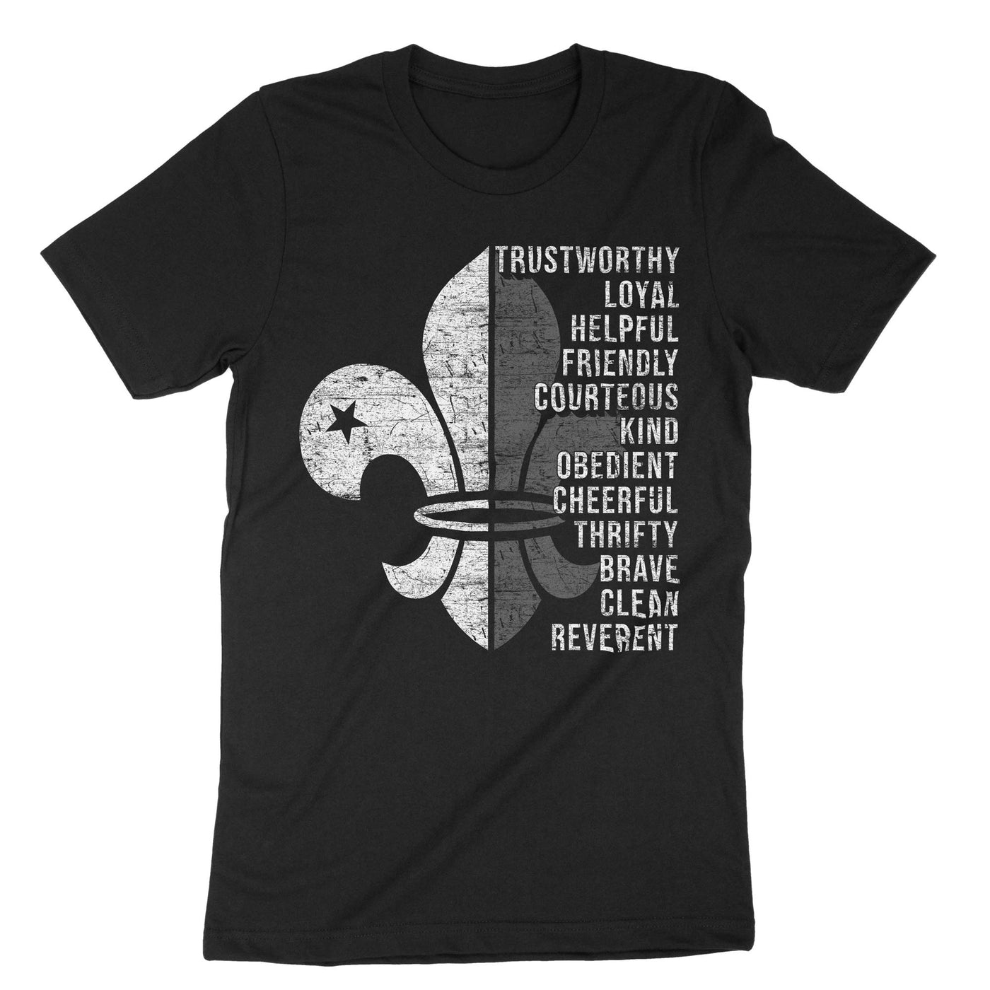Black Scout Law Scouting T-Shirt#color_black