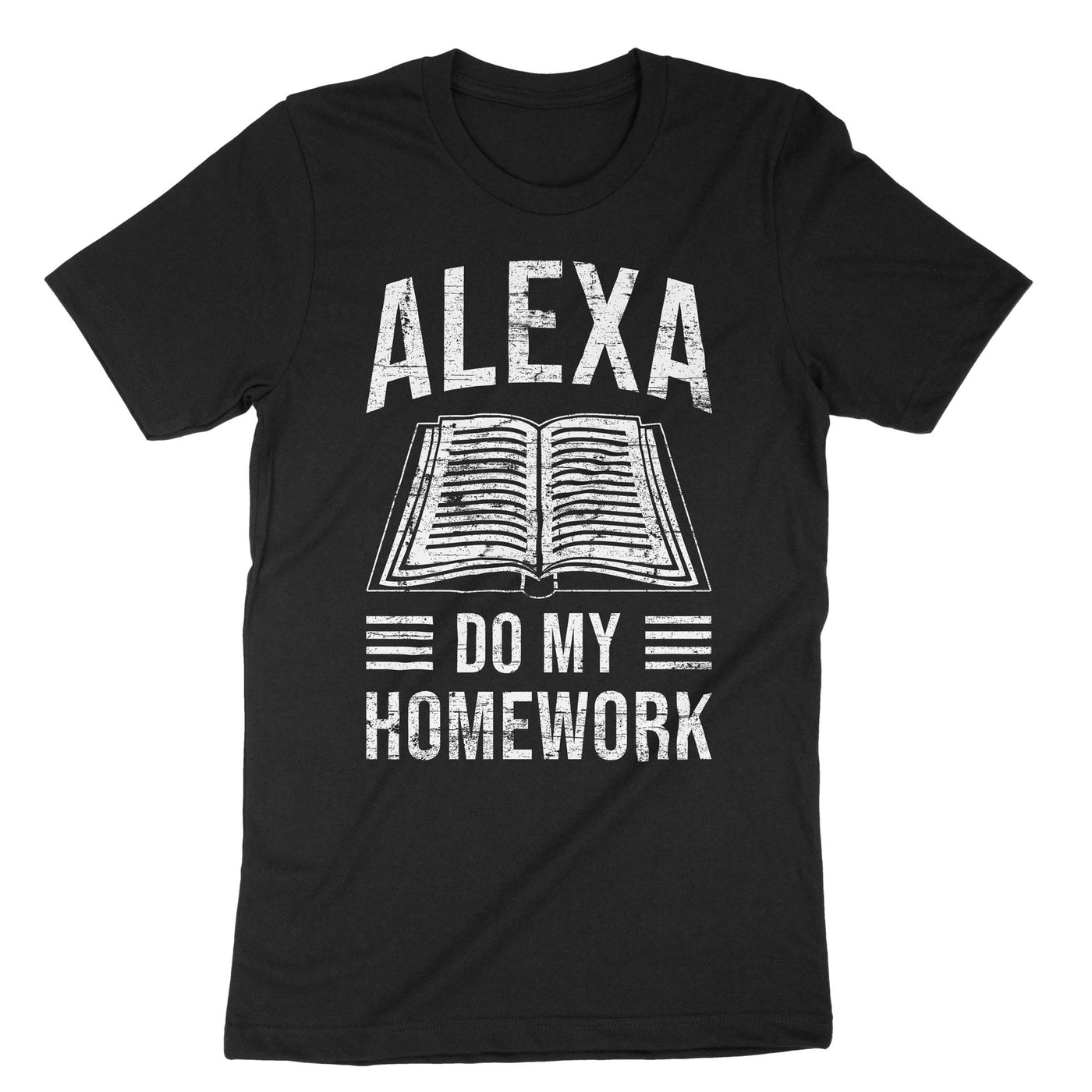 Black Alexa Do My Homework T-Shirt#color_black