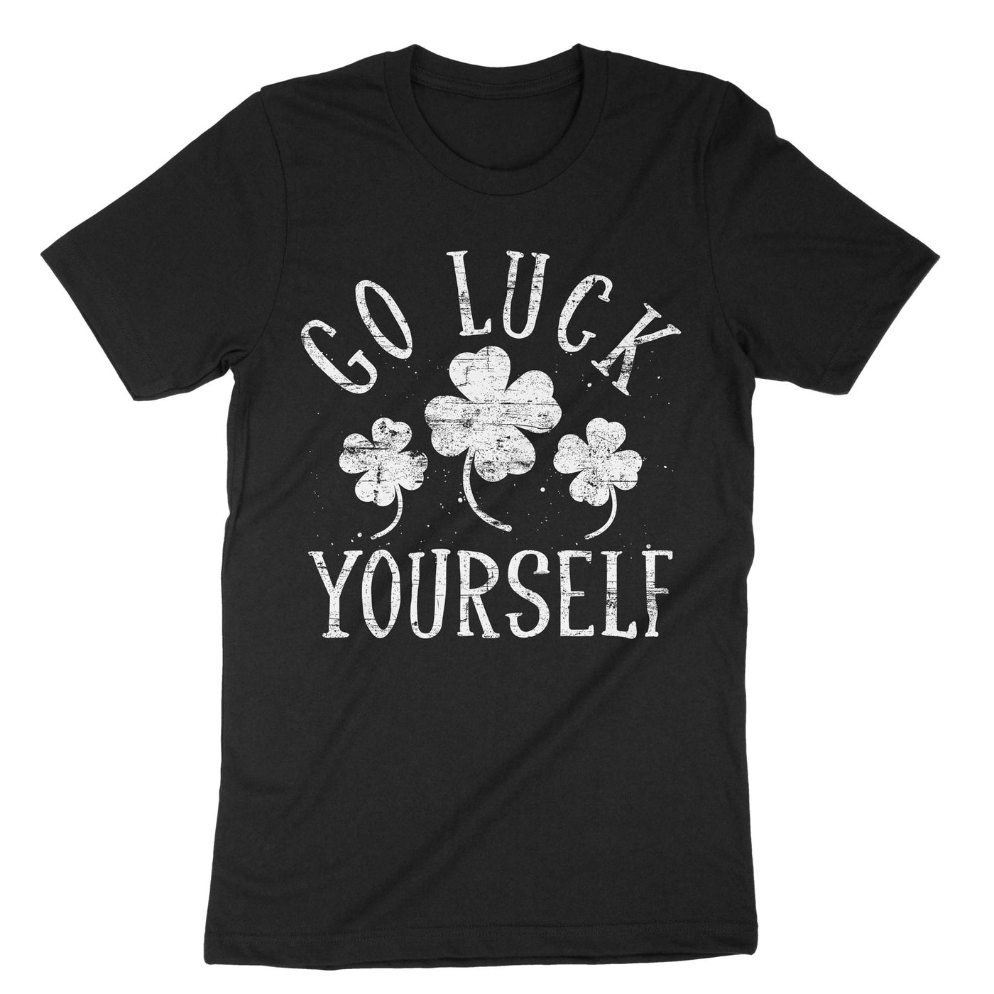 Black Go Luck Yourself T-Shirt#color_black