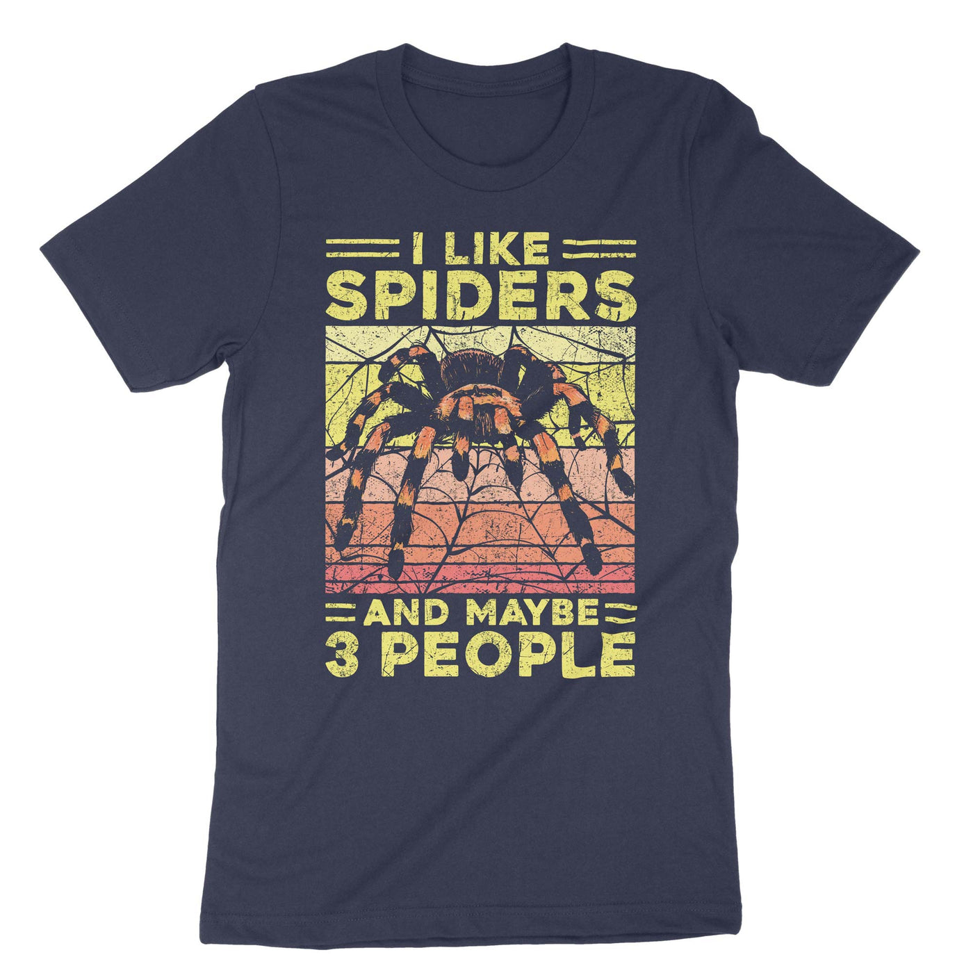 Navy I Like Spiders and Maybe 3 People T-Shirt#color_navy