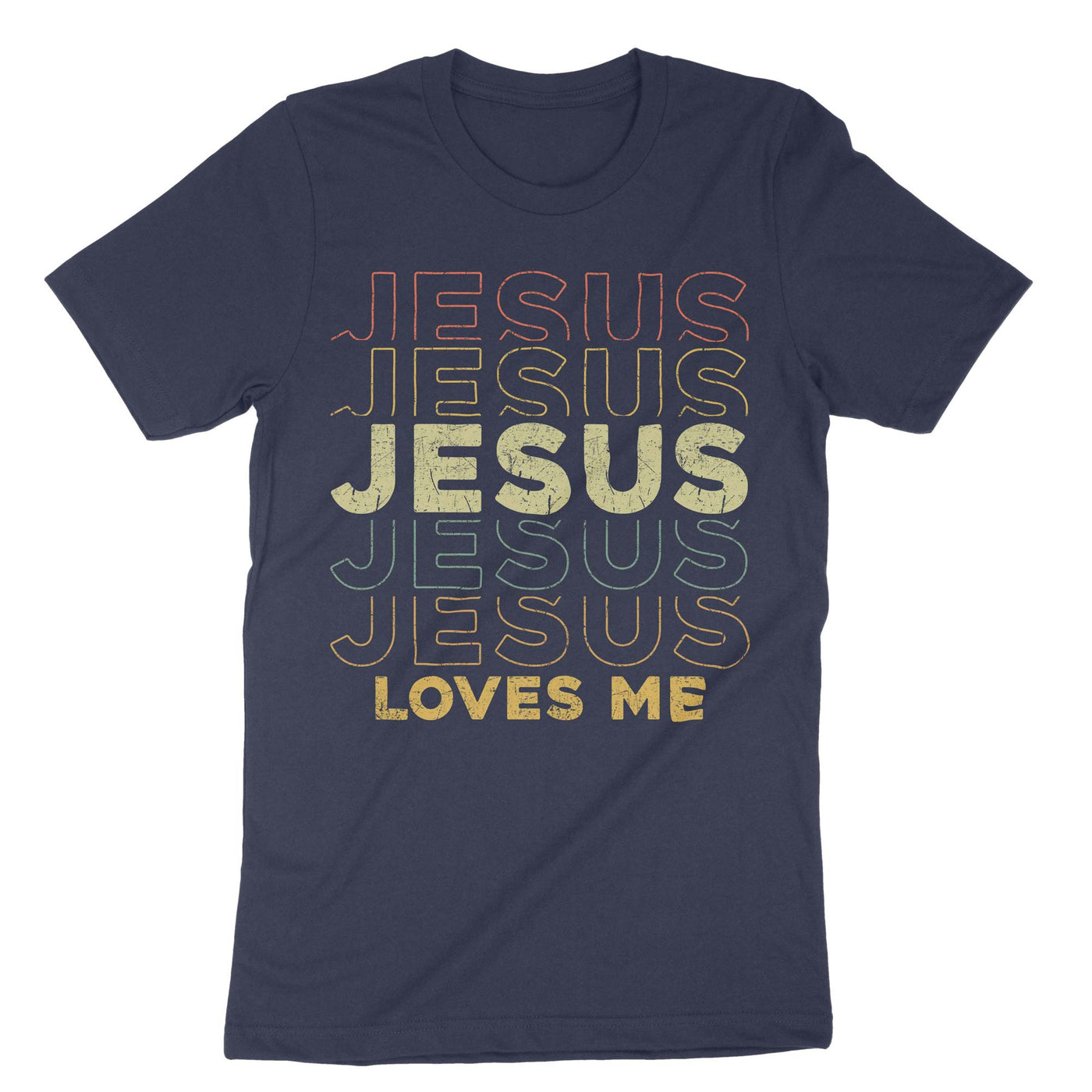 Navy Jesus Loves Me T-Shirt#color_navy