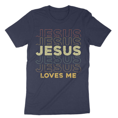 Navy Jesus Loves Me T-Shirt#color_navy