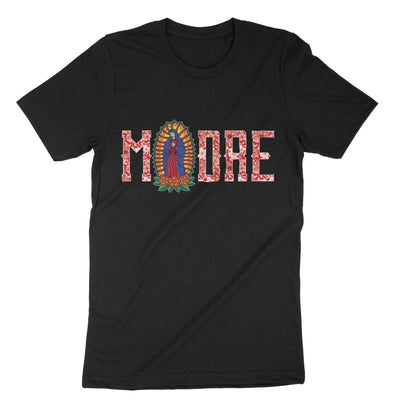 Black Madre Virgen De Guadelope T-Shirt#color_black