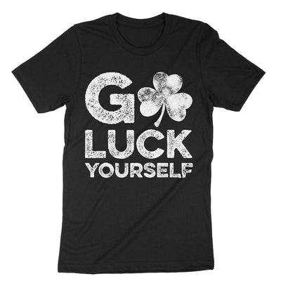 Black Go Luck Yourself T-Shirt#color_black