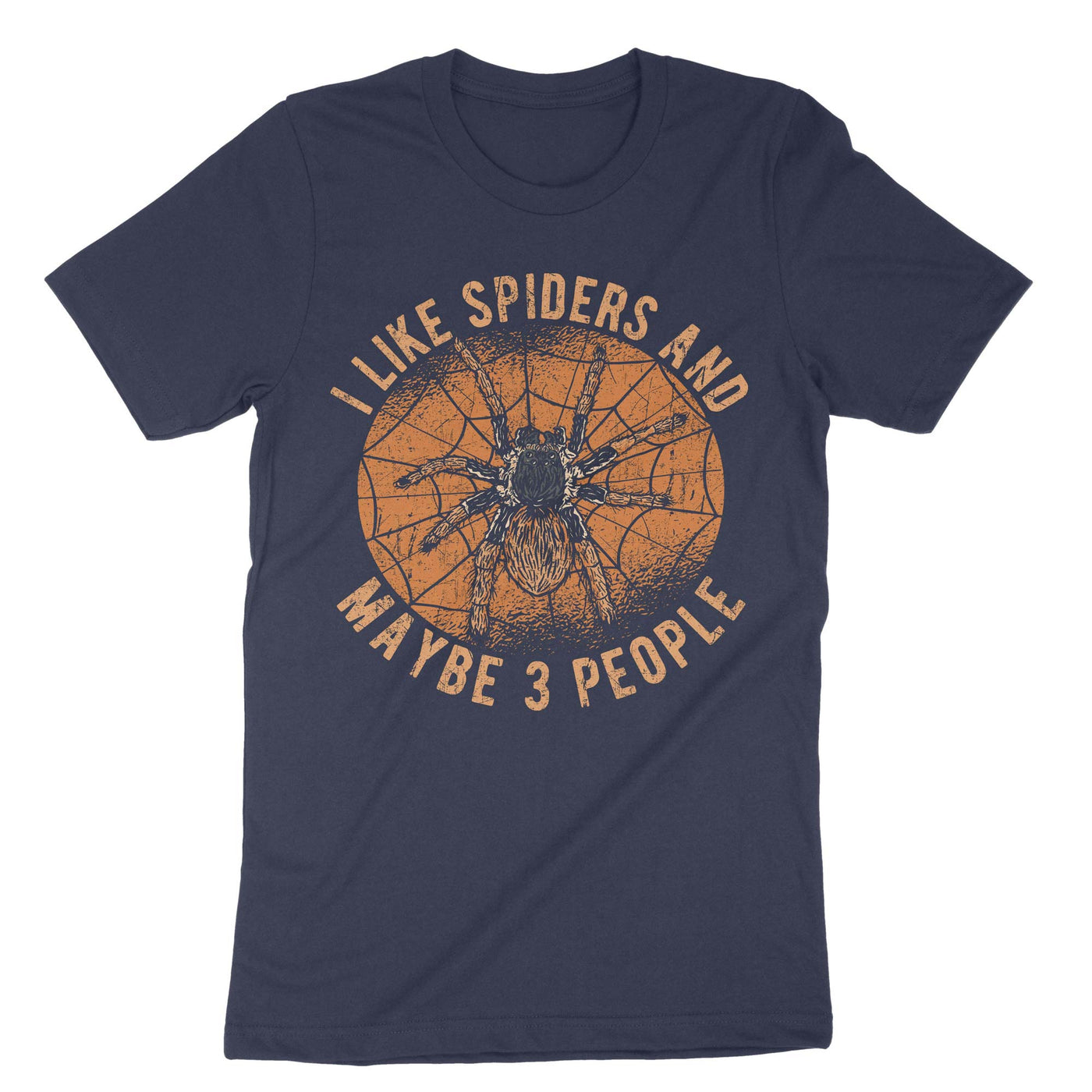 Navy I Like Spiders and Maybe 3 People T-Shirt#color_navy