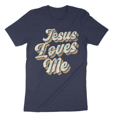 Navy Jesus Loves Me T-Shirt#color_navy