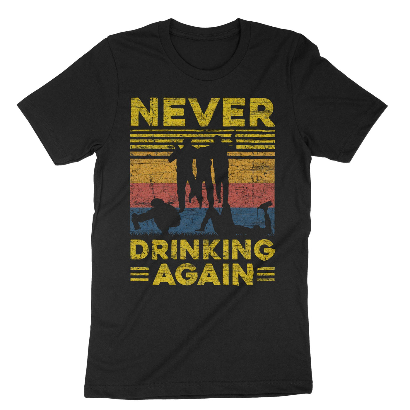 Black Never Drinking Again T-Shirt#color_black