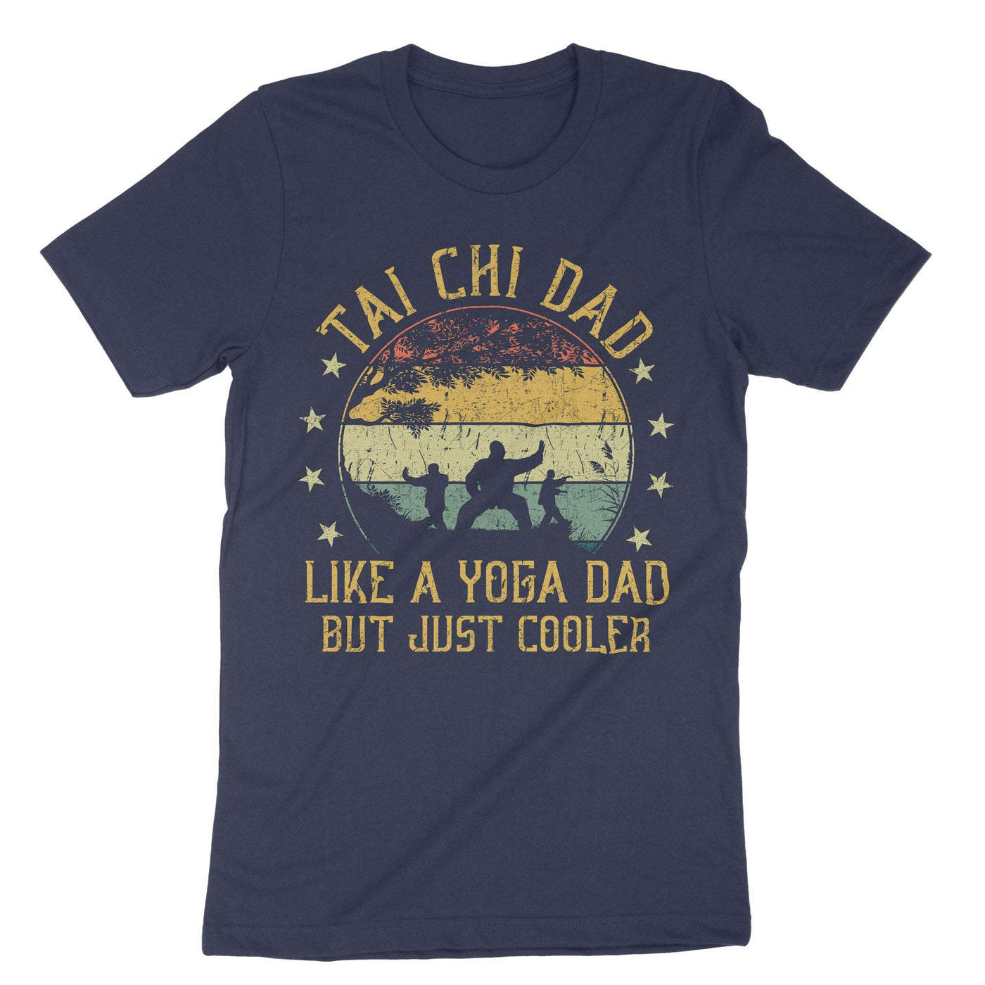 Navy Tai Chi Dad Like A Yoga Dad But Just Cooler T-Shirt#color_navy