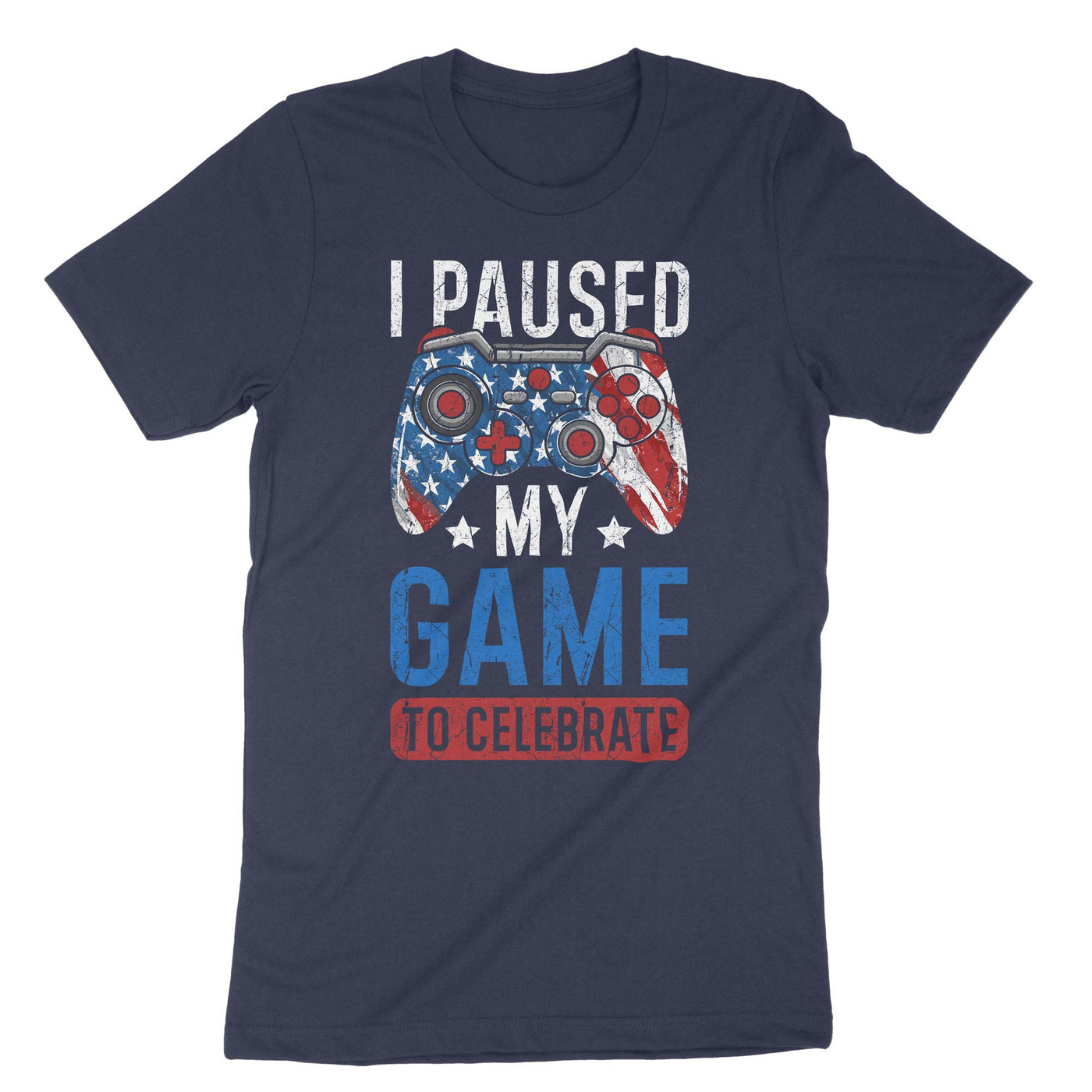 Navy I Paused My Game To Celebrate T-Shirt#color_navy