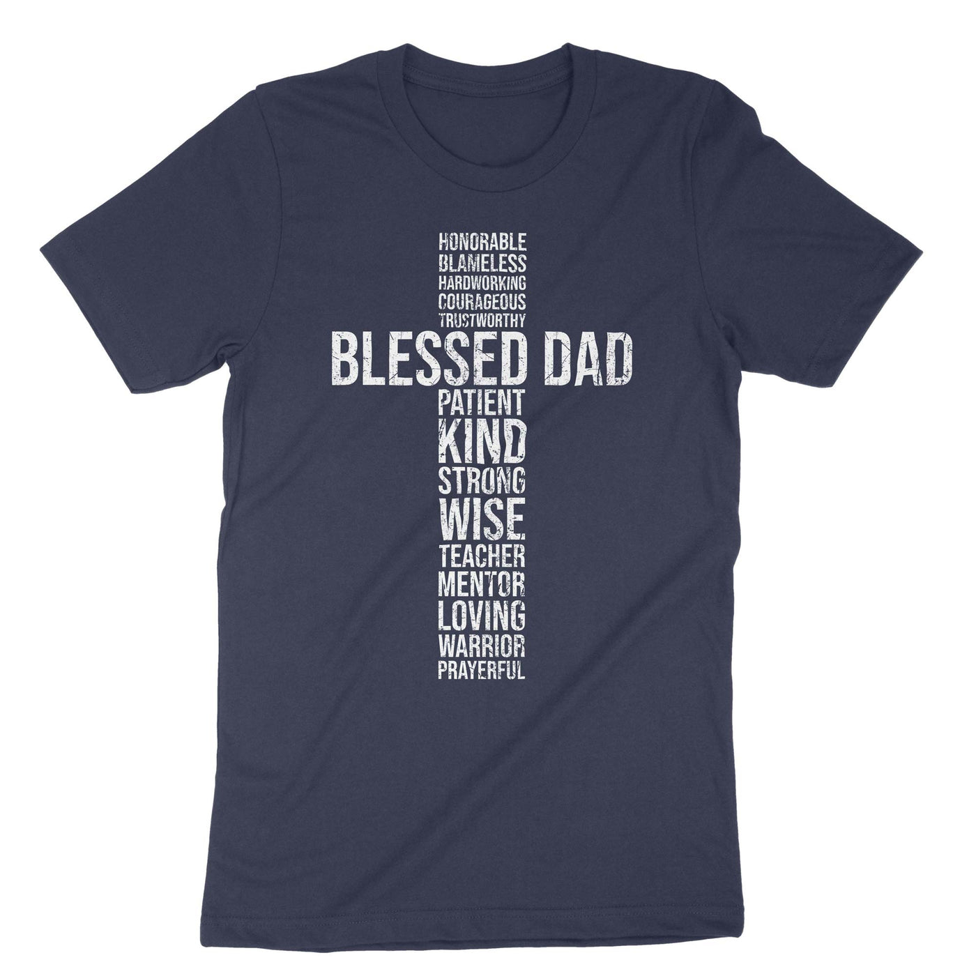 Navy Blessed Dad T-Shirt#color_navy