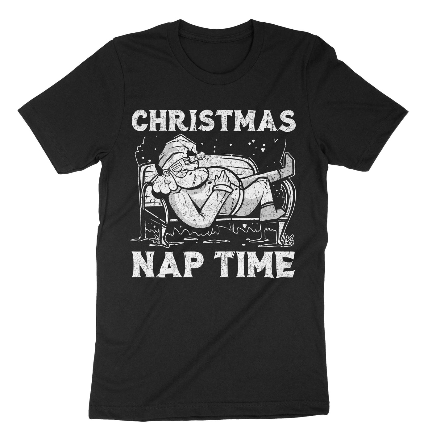 Black Christmas Nap Time T-Shirt#color_black
