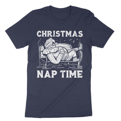 Navy Christmas Nap Time T-Shirt#color_navy