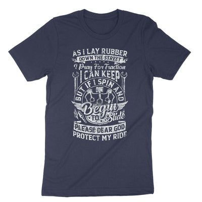 Navy As I Lay Rubber Down The Street T-Shirt#color_navy