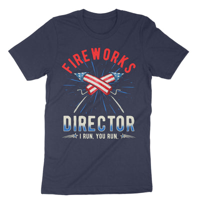 Navy Firework Director I Run You Run T-Shirt#color_navy