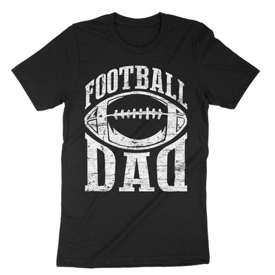 Black Football Dad T-Shirt#color_black