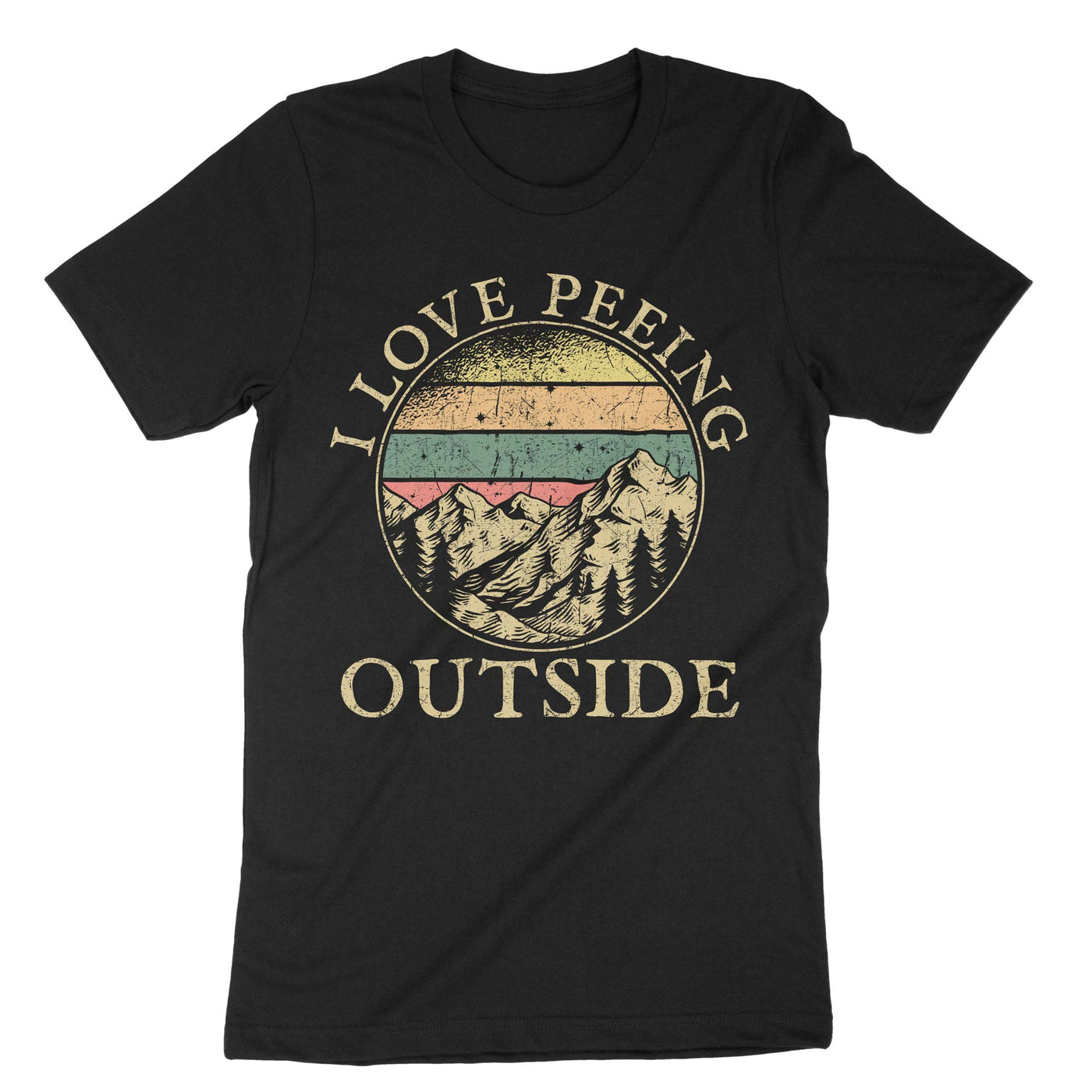 Black I Love Peeing Outside T-Shirt#color_black