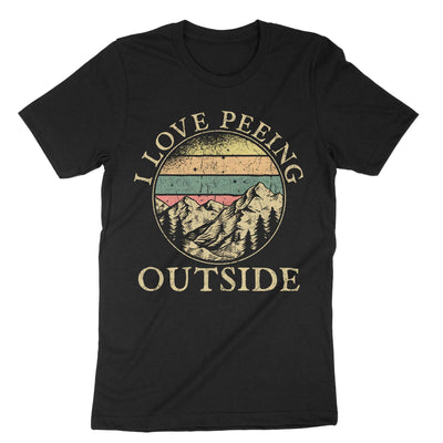 Black I Love Peeing Outside T-Shirt#color_black