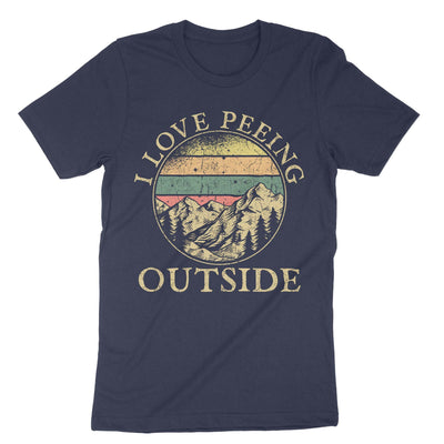 Navy I Love Peeing Outside T-Shirt#color_navy