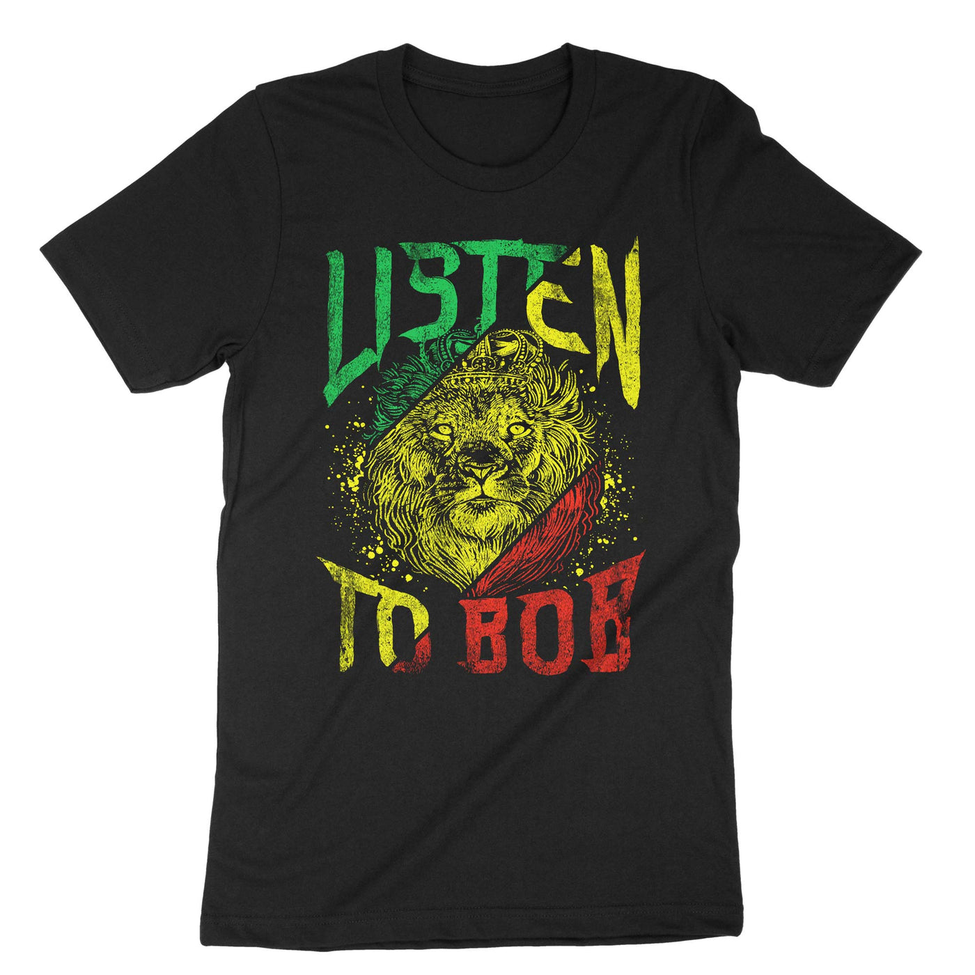 Black Listen To Bob T-Shirt#color_black