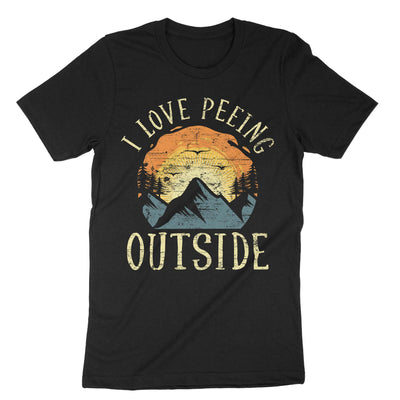Black I Love Peeing Outside T-Shirt#color_black