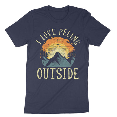 Navy I Love Peeing Outside T-Shirt#color_navy