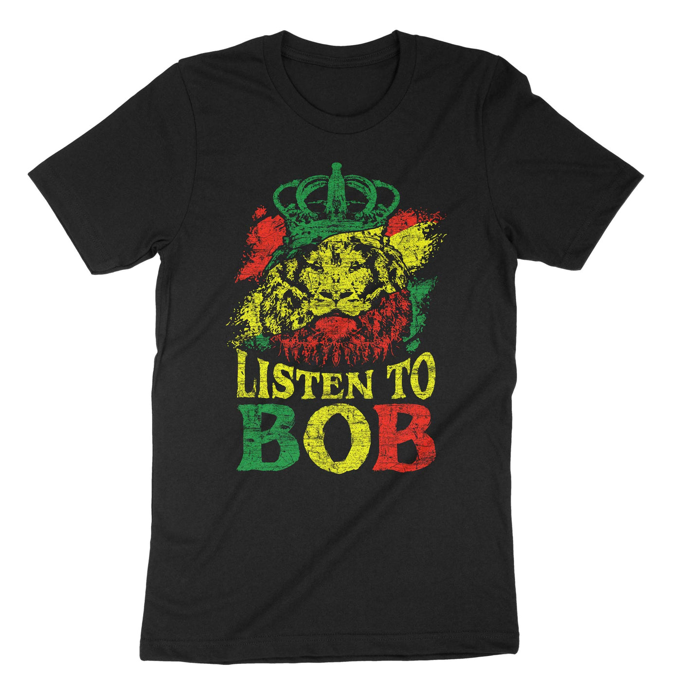 Black Listen To Bob T-Shirt#color_black