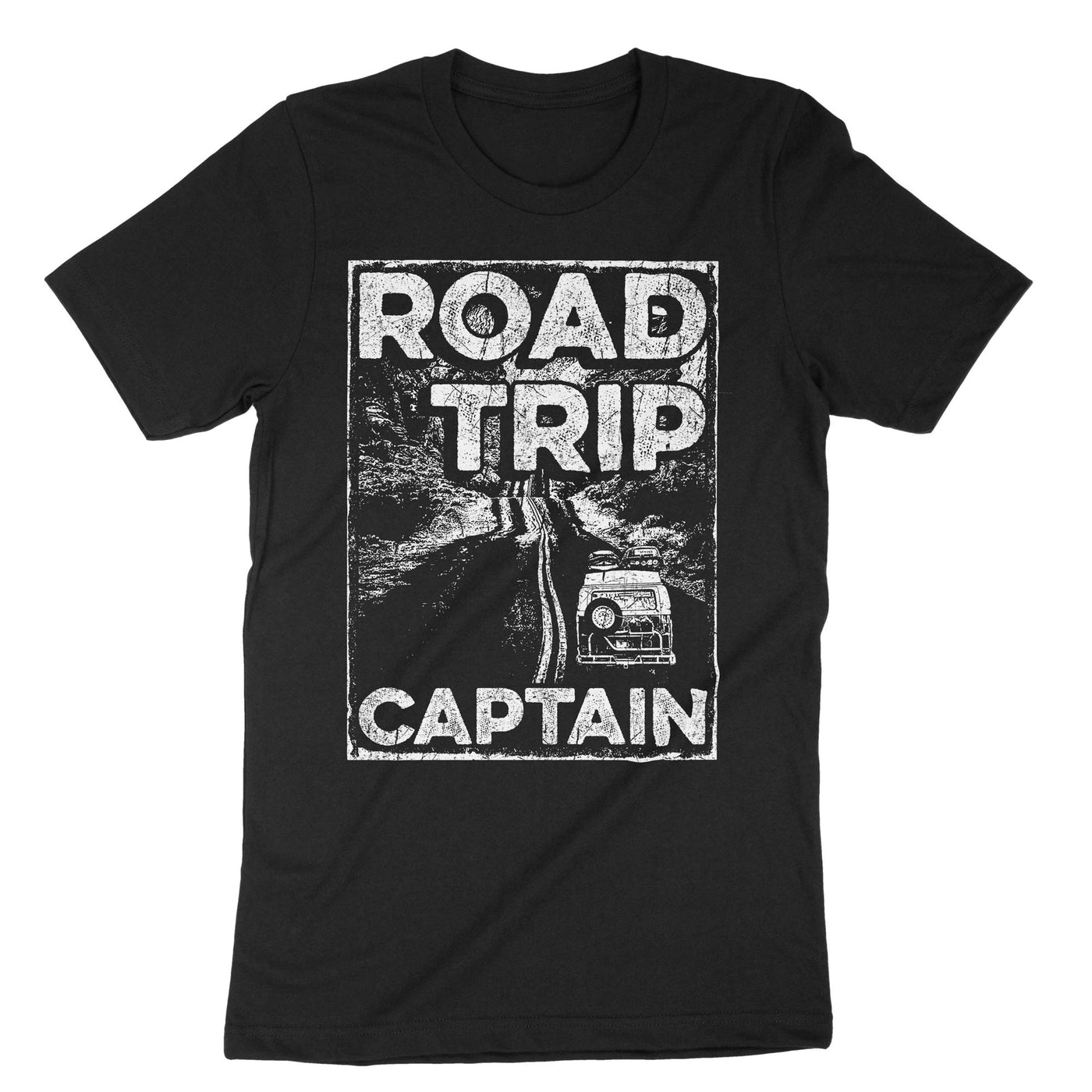 Black Road Trip Captain T-Shirt#color_black
