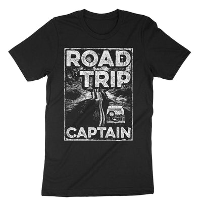 Black Road Trip Captain T-Shirt#color_black