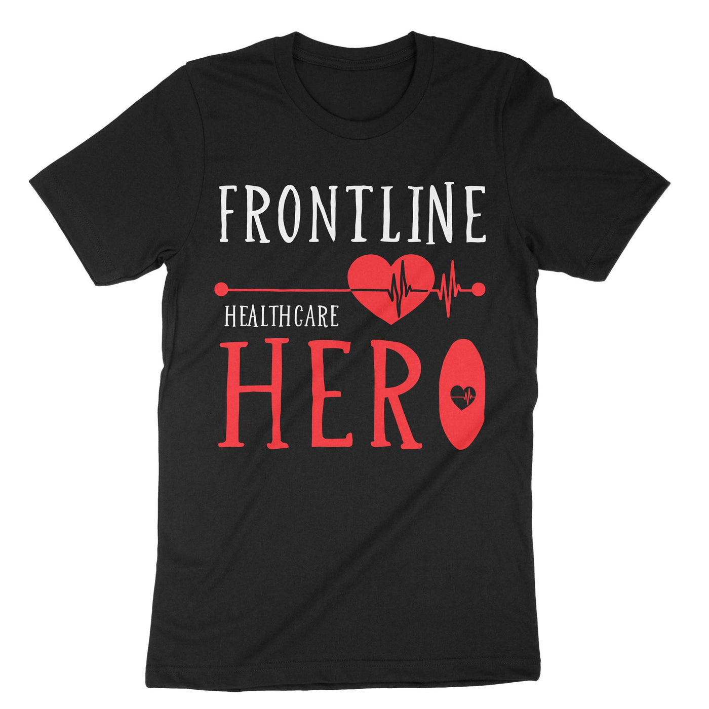 Black Frontline Healthcare Hero T-Shirt#color_black