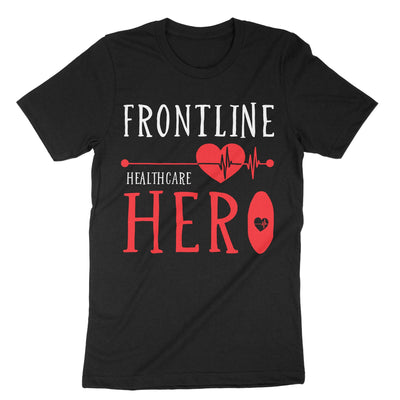 Black Frontline Healthcare Hero T-Shirt#color_black