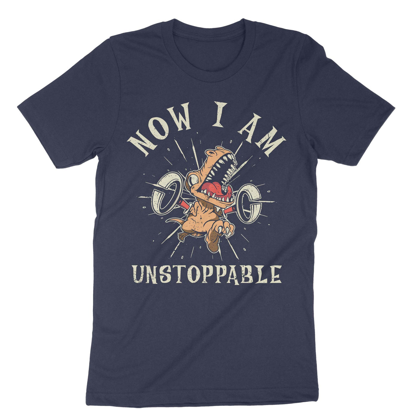 Navy Now I Am Unstoppable Small Arms T-Shirt#color_navy