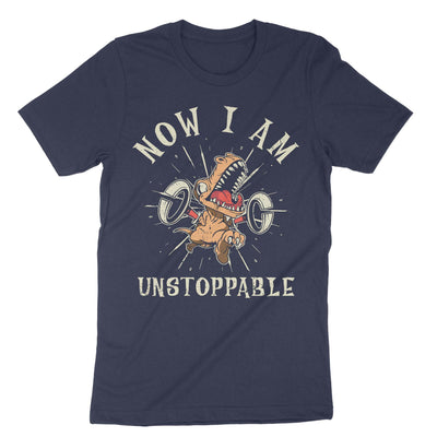 Navy Now I Am Unstoppable Small Arms T-Shirt#color_navy