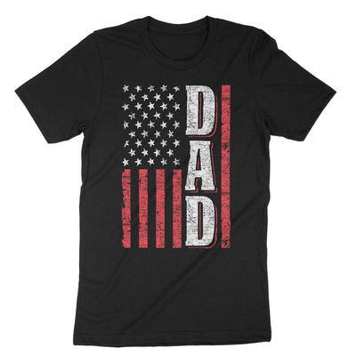 Black Us Flag Dad T-Shirt#color_black