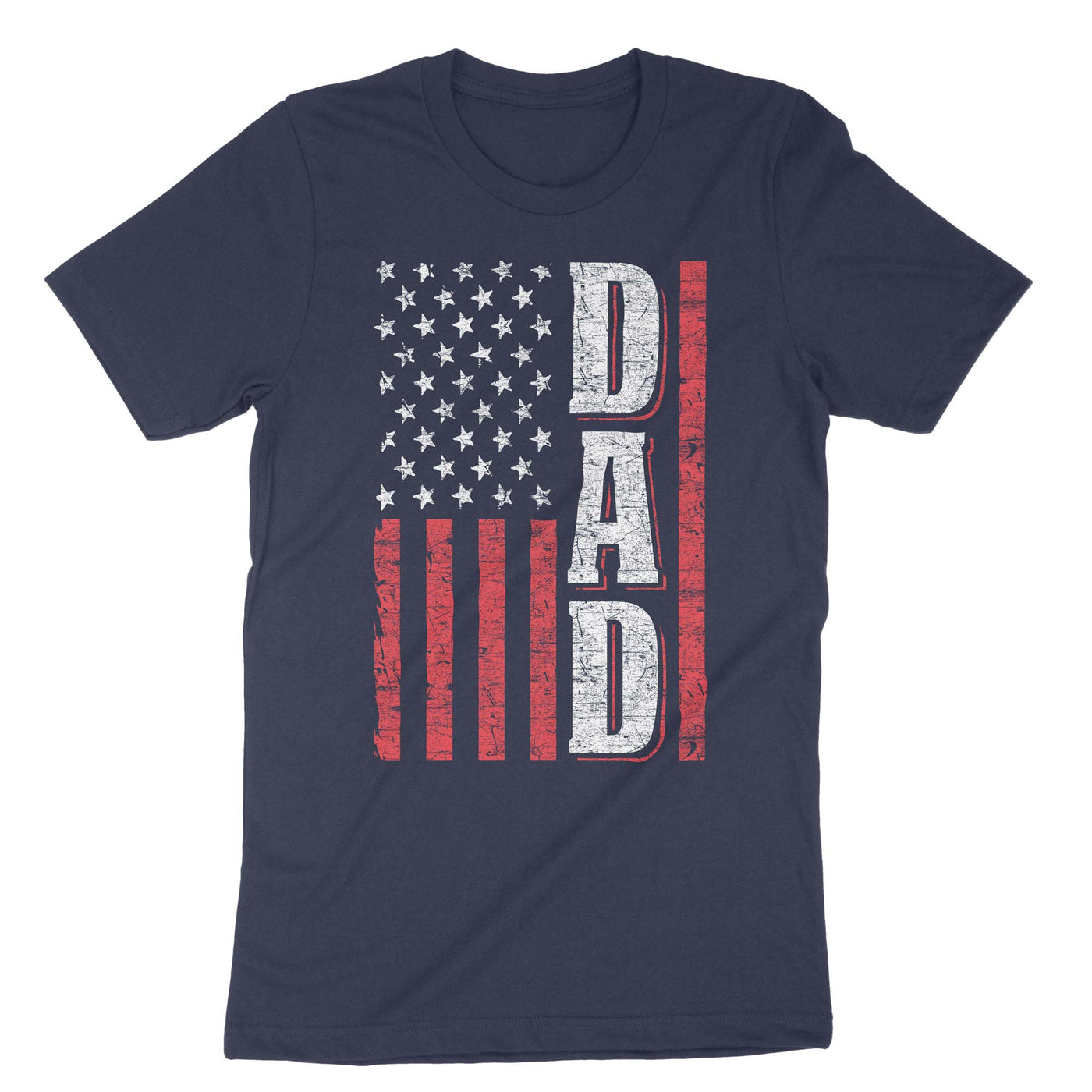 Navy Us Flag Dad T-Shirt#color_navy