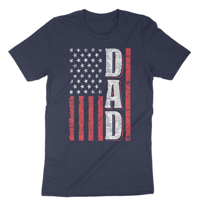 Navy Us Flag Dad T-Shirt#color_navy