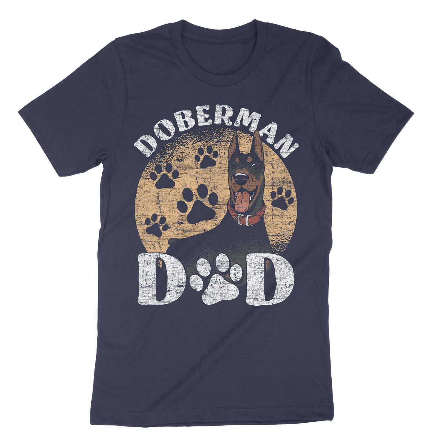 Navy Doberman Dad Dog Owner Lover T-Shirt#color_navy