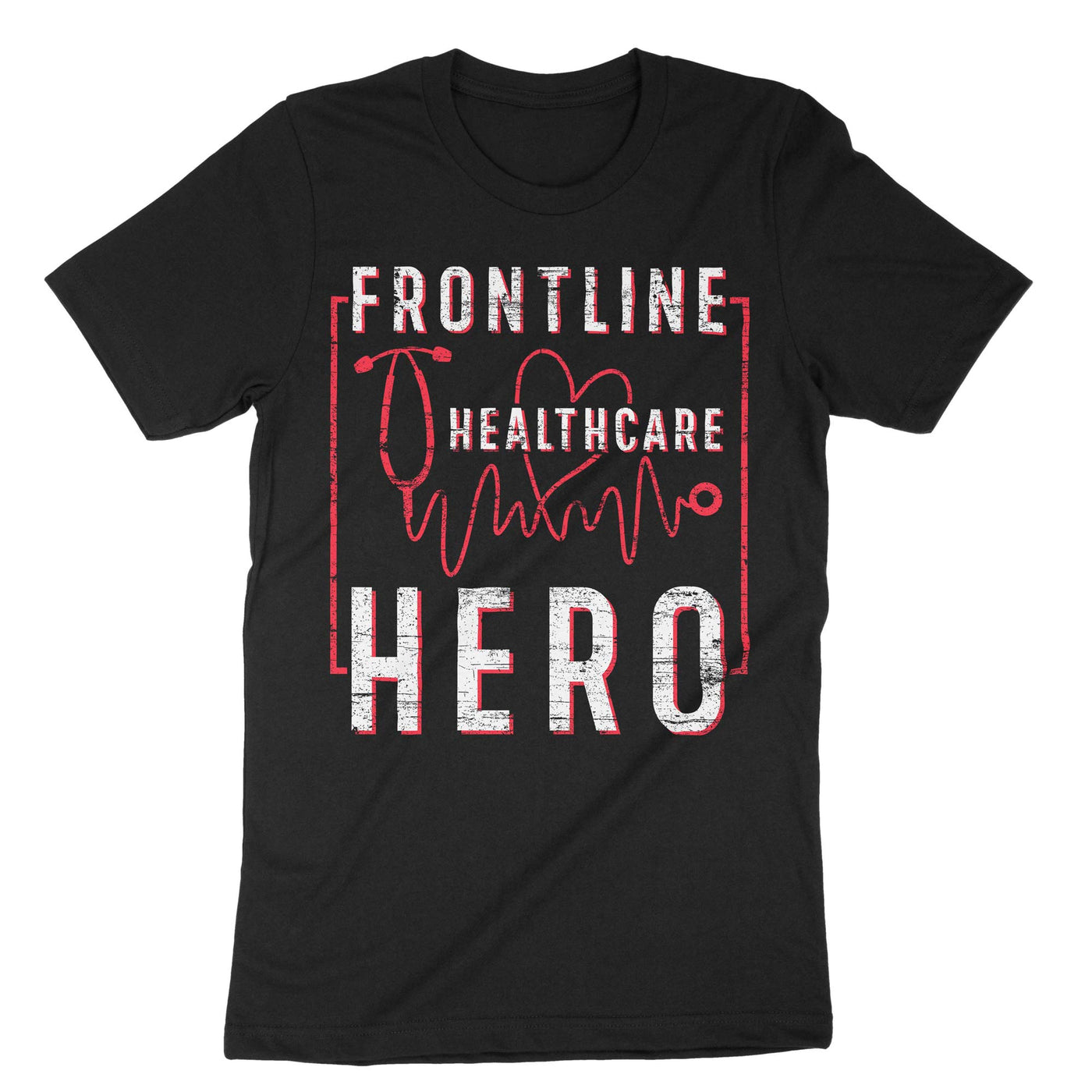 Black Frontline Healthcare Hero T-Shirt#color_black