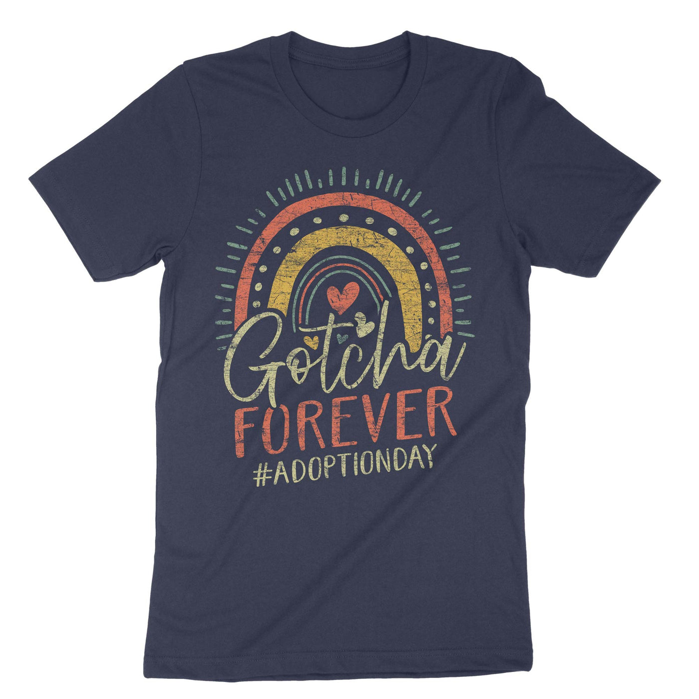 Navy Gotcha Forever Adoption Day T-Shirt#color_navy