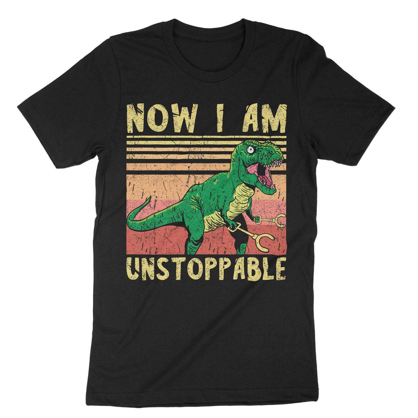 Black Now I Am Unstoppable Small Arms T-Shirt#color_black