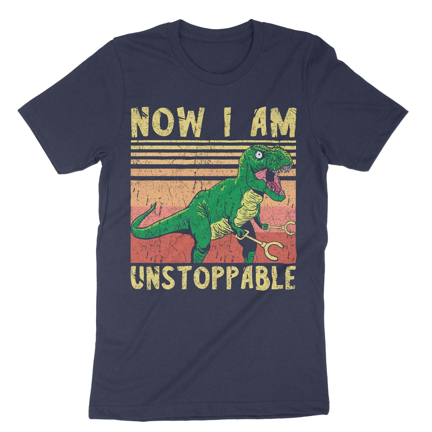 Navy Now I Am Unstoppable Small Arms T-Shirt#color_navy