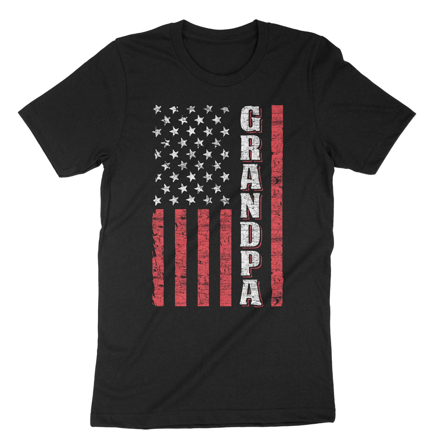 Black Us Flag Grandpa T-Shirt#color_black