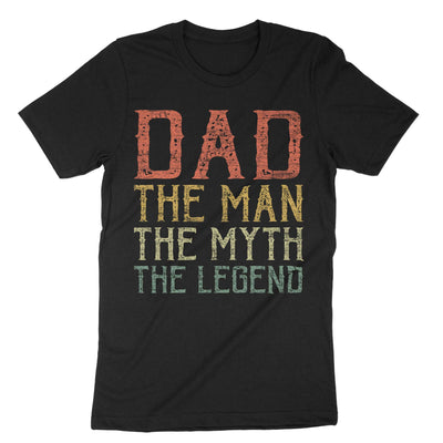 Black Dad The Man The Myth The Legend T-Shirt#color_black