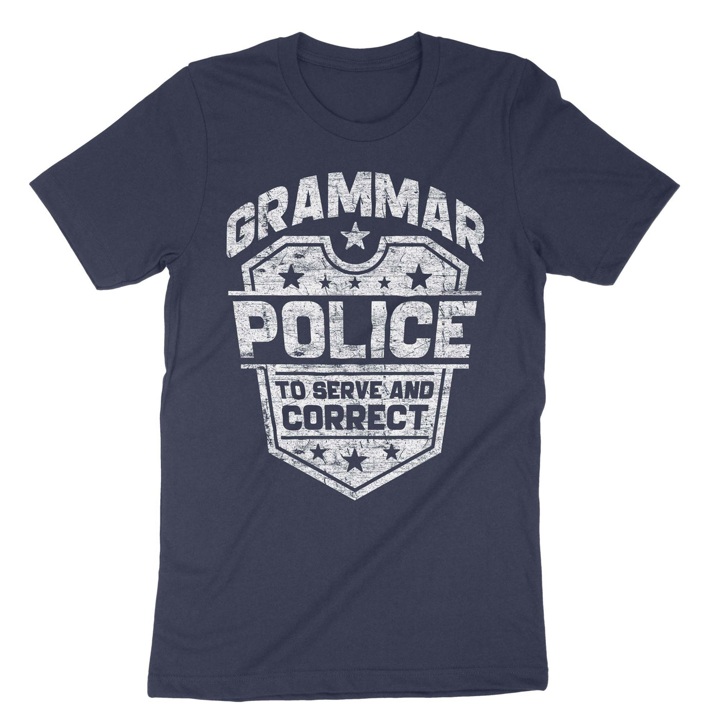 Navy Grammar Police To Serve And Correct T-Shirt#color_navy