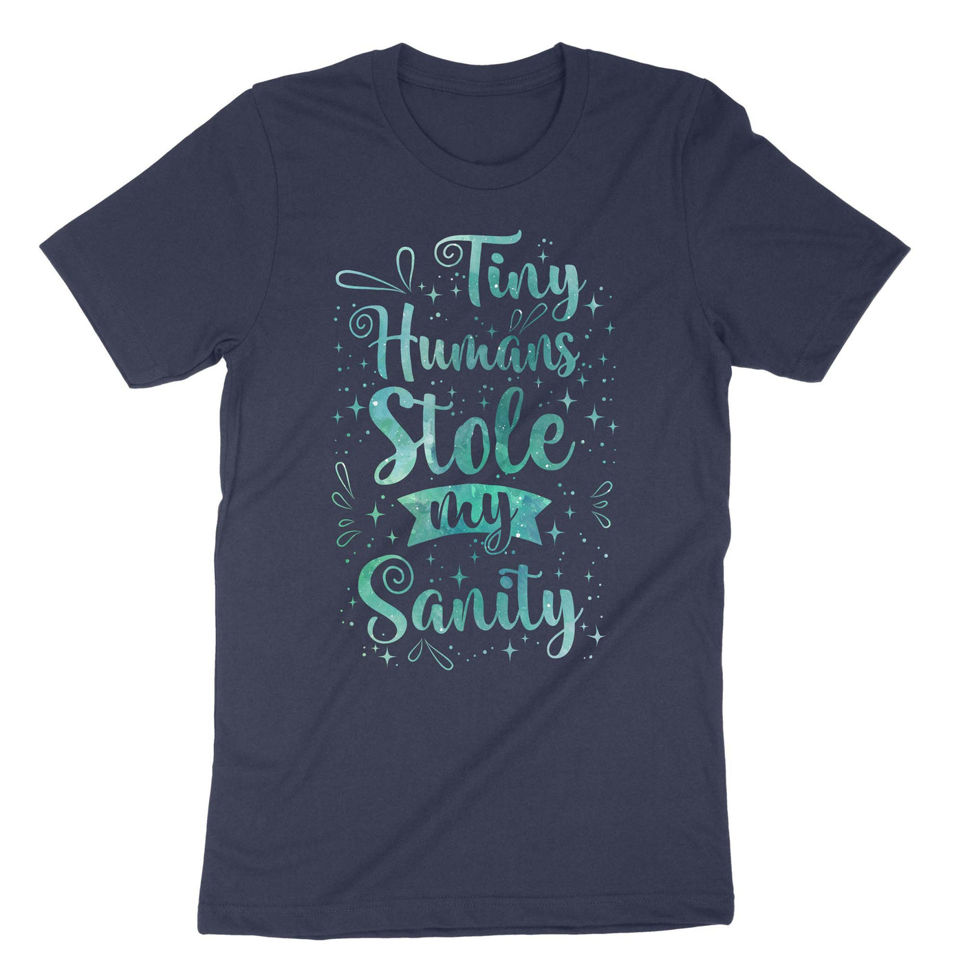 Navy Tiny Humans Stole My Sanity T-Shirt#color_navy