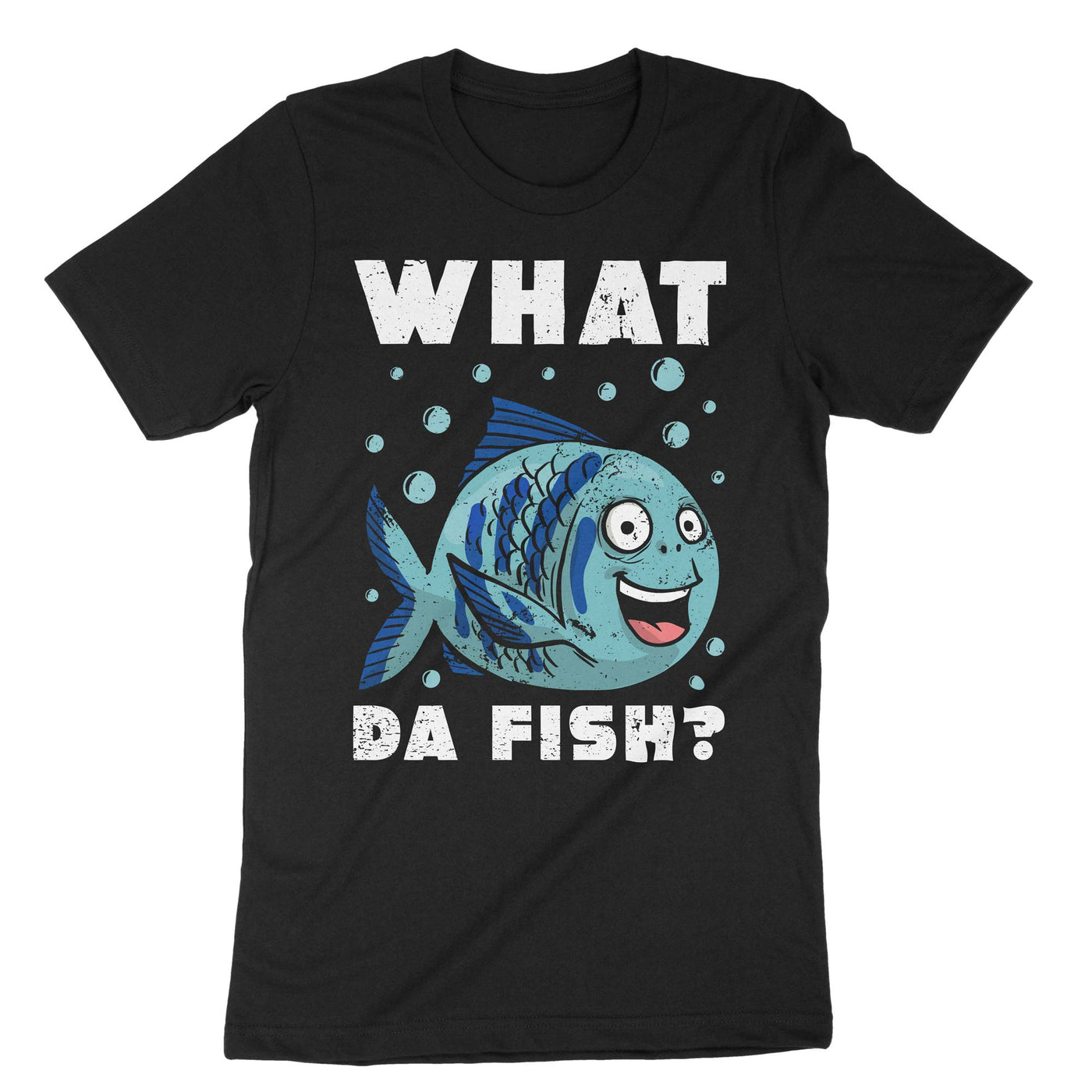 Black What Da Fish T-Shirt#color_black