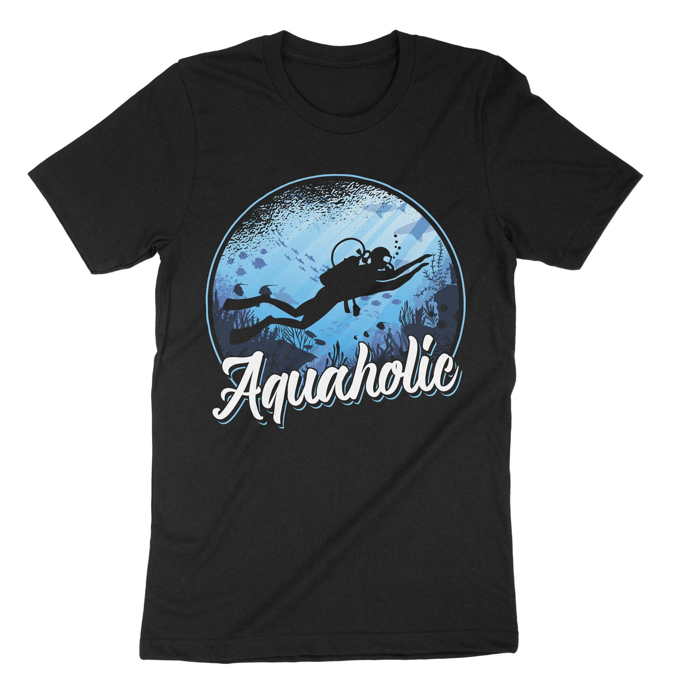 Black Aquaholic T-Shirt#color_black