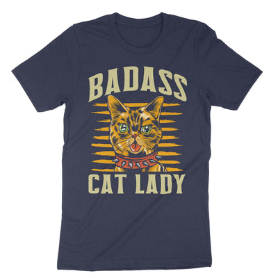 Navy Crazy Cat Lady T-Shirt#color_navy