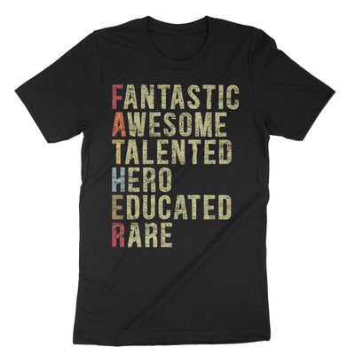 Black Fantastic Father T-Shirt#color_black